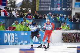 27.01.2019, Antholz, Italy (ITA): Anais Bescond (FRA), Rosanna Crawford (CAN), (l-r) -  IBU world cup biathlon, mass women, Antholz (ITA). www.nordicfocus.com. © Manzoni/NordicFocus. Every downloaded picture is fee-liable.