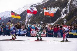 26.01.2019, Antholz, Italy (ITA): Artem Pryma (UKR), Dominik Windisch (ITA), Julian Eberhard (AUT), (l-r) -  IBU world cup biathlon, pursuit men, Antholz (ITA). www.nordicfocus.com. © Manzoni/NordicFocus. Every downloaded picture is fee-liable.