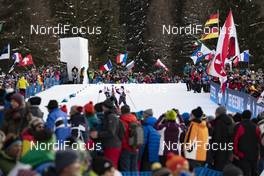 26.01.2019, Antholz, Italy (ITA): Antonin Guigonnat (FRA), Simon Eder (AUT), Erlend Bjoentegaard (NOR), (l-r) -  IBU world cup biathlon, pursuit men, Antholz (ITA). www.nordicfocus.com. © Manzoni/NordicFocus. Every downloaded picture is fee-liable.