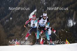 26.01.2019, Antholz, Italy (ITA): Simon Eder (AUT), Antonin Guigonnat (FRA), (l-r) -  IBU world cup biathlon, pursuit men, Antholz (ITA). www.nordicfocus.com. © Manzoni/NordicFocus. Every downloaded picture is fee-liable.