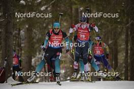 26.01.2019, Antholz, Italy (ITA): Celia Aymonier (FRA), Joanne Reid (USA), (l-r) -  IBU world cup biathlon, pursuit women, Antholz (ITA). www.nordicfocus.com. © Manzoni/NordicFocus. Every downloaded picture is fee-liable.
