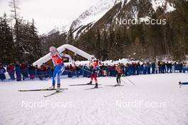 26.01.2019, Antholz, Italy (ITA): Kaisa Makarainen (FIN), Marte Olsbu Roeiseland (NOR), Laura Dahlmeier (GER), (l-r) -  IBU world cup biathlon, pursuit women, Antholz (ITA). www.nordicfocus.com. © Manzoni/NordicFocus. Every downloaded picture is fee-liable.