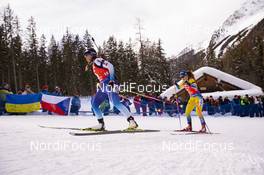 26.01.2019, Antholz, Italy (ITA): Lena Haecki (SUI), Mona Brorsson (SWE), (l-r) -  IBU world cup biathlon, pursuit women, Antholz (ITA). www.nordicfocus.com. © Manzoni/NordicFocus. Every downloaded picture is fee-liable.