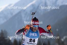 25.01.2019, Antholz, Italy (ITA): Simon Eder (AUT) -  IBU world cup biathlon, sprint men, Antholz (ITA). www.nordicfocus.com. © Manzoni/NordicFocus. Every downloaded picture is fee-liable.