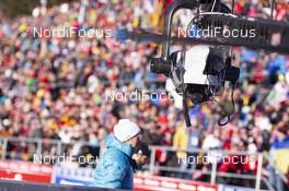 25.01.2019, Antholz, Italy (ITA): Event Feature: TV camera watches Athletes and IBU Staff -  IBU world cup biathlon, sprint men, Antholz (ITA). www.nordicfocus.com. © Manzoni/NordicFocus. Every downloaded picture is fee-liable.