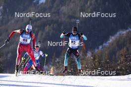 25.01.2019, Antholz, Italy (ITA): Vladimir Iliev (BUL), Simon Fourcade (FRA), (l-r) -  IBU world cup biathlon, sprint men, Antholz (ITA). www.nordicfocus.com. © Manzoni/NordicFocus. Every downloaded picture is fee-liable.