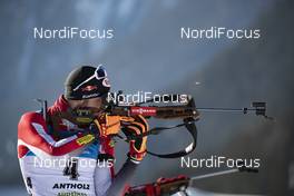 25.01.2019, Antholz, Italy (ITA): Dominik Landertinger (AUT) -  IBU world cup biathlon, sprint men, Antholz (ITA). www.nordicfocus.com. © Manzoni/NordicFocus. Every downloaded picture is fee-liable.