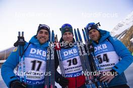 25.01.2019, Antholz, Italy (ITA): Simon Desthieux (FRA), Erlend Bjoentegaard (NOR), Antonin Guigonnat (FRA), (l-r) -  IBU world cup biathlon, sprint men, Antholz (ITA). www.nordicfocus.com. © Manzoni/NordicFocus. Every downloaded picture is fee-liable.