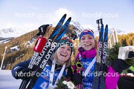 24.01.2019, Antholz, Italy (ITA): Marte Olsbu Roeiseland (NOR), Marketa Davidova (CZE), (l-r) -  IBU world cup biathlon, sprint women, Antholz (ITA). www.nordicfocus.com. © Manzoni/NordicFocus. Every downloaded picture is fee-liable.