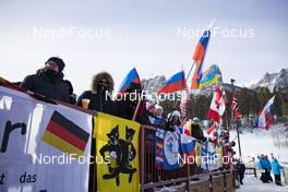 07.02.2019, Canmore, Canada (CAN): Event Feature: Canadian Fans on the grand stand -  IBU world cup biathlon, short individual men, Canmore (CAN). www.nordicfocus.com. © Manzoni/NordicFocus. Every downloaded picture is fee-liable.