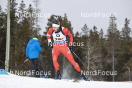 08.02.2019, Canmore, Canada (CAN): Jules Burnotte (CAN) -  IBU world cup biathlon, relay men, Canmore (CAN). www.nordicfocus.com. © Manzoni/NordicFocus. Every downloaded picture is fee-liable.