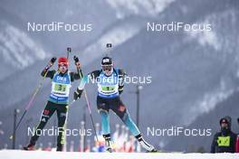 08.02.2019, Canmore, Canada (CAN): Franziska Hildebrand (GER), Justine Braisaz (FRA), (l-r) -  IBU world cup biathlon, relay women, Canmore (CAN). www.nordicfocus.com. © Manzoni/NordicFocus. Every downloaded picture is fee-liable.