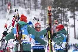 08.02.2019, Canmore, Canada (CAN): Franziska Hildebrand (GER), Vanessa Hinz (GER), Laura Dahlmeier (GER), (l-r) -  IBU world cup biathlon, relay women, Canmore (CAN). www.nordicfocus.com. © Manzoni/NordicFocus. Every downloaded picture is fee-liable.