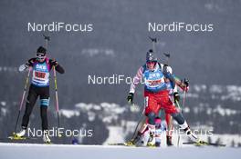 08.02.2019, Canmore, Canada (CAN): Regina Oja (EST), Susan Dunklee (USA), (l-r) -  IBU world cup biathlon, relay women, Canmore (CAN). www.nordicfocus.com. © Manzoni/NordicFocus. Every downloaded picture is fee-liable.