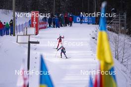 08.02.2019, Canmore, Canada (CAN): Sarah Beaudry (CAN) -  IBU world cup biathlon, relay women, Canmore (CAN). www.nordicfocus.com. © Manzoni/NordicFocus. Every downloaded picture is fee-liable.