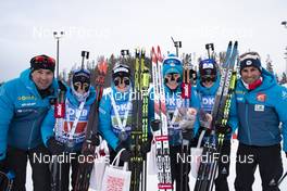 08.02.2019, Canmore, Canada (CAN): Anais Chevalier (FRA), Justine Braisaz (FRA), Anais Bescond (FRA), Julia Simon (FRA), (l-r) -  IBU world cup biathlon, relay women, Canmore (CAN). www.nordicfocus.com. © Manzoni/NordicFocus. Every downloaded picture is fee-liable.