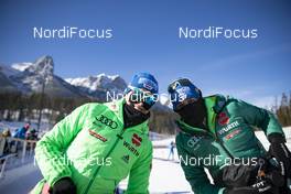 05.02.2019, Canmore, Canada (CAN): Franziska Preuss (GER), Vanessa Hinz (GER), (l-r) -  IBU world cup biathlon, training, Canmore (CAN). www.nordicfocus.com. © Manzoni/NordicFocus. Every downloaded picture is fee-liable.