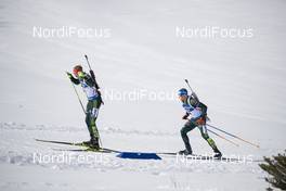 16.02.2019, Soldier Hollow, United States of America (USA): Roman Rees (GER), Erik Lesser (GER), (l-r) -  IBU world cup biathlon, pursuit men, Soldier Hollow (USA). www.nordicfocus.com. © Manzoni/NordicFocus. Every downloaded picture is fee-liable.