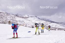 16.02.2019, Soldier Hollow, United States of America (USA): Yury Shopin (RUS), George Buta (ROU), (l-r) -  IBU world cup biathlon, pursuit men, Soldier Hollow (USA). www.nordicfocus.com. © Manzoni/NordicFocus. Every downloaded picture is fee-liable.
