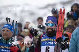 16.02.2019, Soldier Hollow, United States of America (USA): Eric Lesser (GER), Benjamin Weger (SUI), (l-r) -  IBU world cup biathlon, pursuit men, Soldier Hollow (USA). www.nordicfocus.com. © Manzoni/NordicFocus. Every downloaded picture is fee-liable.