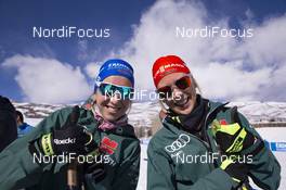 16.02.2019, Soldier Hollow, United States of America (USA): Franziska Preuss (GER), Karolin Horchler (GER), (l-r) -  IBU world cup biathlon, pursuit women, Soldier Hollow (USA). www.nordicfocus.com. © Manzoni/NordicFocus. Every downloaded picture is fee-liable.
