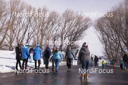 16.02.2019, Soldier Hollow, United States of America (USA): Event Feature: Spectators walk in -  IBU world cup biathlon, pursuit women, Soldier Hollow (USA). www.nordicfocus.com. © Manzoni/NordicFocus. Every downloaded picture is fee-liable.