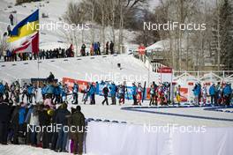 16.02.2019, Soldier Hollow, United States of America (USA): Event Feature: The startfield is lining up for the start -  IBU world cup biathlon, pursuit women, Soldier Hollow (USA). www.nordicfocus.com. © Manzoni/NordicFocus. Every downloaded picture is fee-liable.