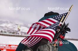 16.02.2019, Soldier Hollow, United States of America (USA): Event Feature: American Biathlon Fan -  IBU world cup biathlon, pursuit women, Soldier Hollow (USA). www.nordicfocus.com. © Manzoni/NordicFocus. Every downloaded picture is fee-liable.