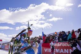 16.02.2019, Soldier Hollow, United States of America (USA): Denise Herrmann (GER), Kaisa Makarainen (FIN), (l-r) -  IBU world cup biathlon, pursuit women, Soldier Hollow (USA). www.nordicfocus.com. © Manzoni/NordicFocus. Every downloaded picture is fee-liable.