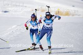 16.02.2019, Soldier Hollow, United States of America (USA): Elisa Gasparin (SUI), Lena Haecki (SUI), (l-r) -  IBU world cup biathlon, pursuit women, Soldier Hollow (USA). www.nordicfocus.com. © Manzoni/NordicFocus. Every downloaded picture is fee-liable.