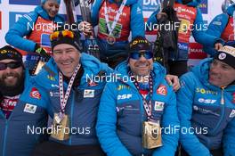 17.02.2019, Soldier Hollow, United States of America (USA): Patrick Favre (ITA), coach of team France and his brother -  IBU world cup biathlon, relay mixed, Soldier Hollow (USA). www.nordicfocus.com. © Manzoni/NordicFocus. Every downloaded picture is fee-liable.