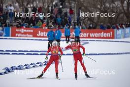 17.02.2019, Soldier Hollow, United States of America (USA): Sarah Beaudry (CAN), Aidan Millar (CAN), (l-r) -  IBU world cup biathlon, relay mixed, Soldier Hollow (USA). www.nordicfocus.com. © Manzoni/NordicFocus. Every downloaded picture is fee-liable.