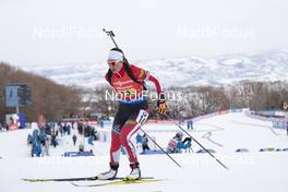 17.02.2019, Soldier Hollow, United States of America (USA): Julia Schwaiger (AUT) -  IBU world cup biathlon, relay mixed, Soldier Hollow (USA). www.nordicfocus.com. © Manzoni/NordicFocus. Every downloaded picture is fee-liable.