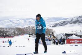 17.02.2019, Soldier Hollow, United States of America (USA): Vincent Vittoz (FRA), coach team France -  IBU world cup biathlon, single mixed relay, Soldier Hollow (USA). www.nordicfocus.com. © Manzoni/NordicFocus. Every downloaded picture is fee-liable.