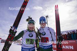 17.02.2019, Soldier Hollow, United States of America (USA): Dorothea Wierer (ITA), Lukas Hofer (ITA), (l-r) -  IBU world cup biathlon, single mixed relay, Soldier Hollow (USA). www.nordicfocus.com. © Manzoni/NordicFocus. Every downloaded picture is fee-liable.