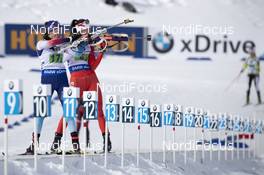 17.02.2019, Soldier Hollow, United States of America (USA): Aita Gasparin (SUI), Rosanna Crawford (CAN), (l-r) -  IBU world cup biathlon, single mixed relay, Soldier Hollow (USA). www.nordicfocus.com. © Manzoni/NordicFocus. Every downloaded picture is fee-liable.