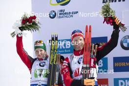 17.02.2019, Soldier Hollow, United States of America (USA): Lisa Theresa Hauser (AUT), Simon Eder (AUT), (l-r) -  IBU world cup biathlon, single mixed relay, Soldier Hollow (USA). www.nordicfocus.com. © Manzoni/NordicFocus. Every downloaded picture is fee-liable.