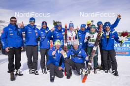 17.02.2019, Soldier Hollow, United States of America (USA): Lukas Hofer (ITA), Dorothea Wierer (ITA), (l-r) -  IBU world cup biathlon, single mixed relay, Soldier Hollow (USA). www.nordicfocus.com. © Manzoni/NordicFocus. Every downloaded picture is fee-liable.