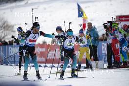 17.02.2019, Soldier Hollow, United States of America (USA): Antonin Guigonnat (FRA), Julia Simon (FRA), (l-r) -  IBU world cup biathlon, single mixed relay, Soldier Hollow (USA). www.nordicfocus.com. © Manzoni/NordicFocus. Every downloaded picture is fee-liable.