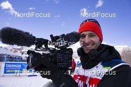 15.02.2019, Soldier Hollow, United States of America (USA): Marian Hiller (GER), IBU TV -  IBU world cup biathlon, sprint men, Soldier Hollow (USA). www.nordicfocus.com. © Manzoni/NordicFocus. Every downloaded picture is fee-liable.