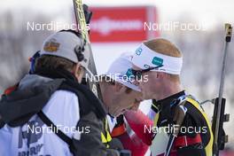 15.02.2019, Soldier Hollow, United States of America (USA): Vetle Sjaastad Christiansen (NOR), Johannes Thingnes Boe (NOR), (l-r) -  IBU world cup biathlon, sprint men, Soldier Hollow (USA). www.nordicfocus.com. © Manzoni/NordicFocus. Every downloaded picture is fee-liable.