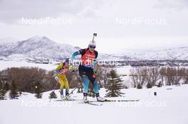 14.02.2019, Soldier Hollow, United States of America (USA): Caroline Colombo (FRA) -  IBU world cup biathlon, sprint women, Soldier Hollow (USA). www.nordicfocus.com. © Manzoni/NordicFocus. Every downloaded picture is fee-liable.