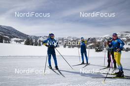 12.02.2019, Soldier Hollow, United States of America (USA): Elisabeth Hoegberg (SWE) talks with the teammates and her coach about the track -  IBU world cup biathlon, training, Soldier Hollow (USA). www.nordicfocus.com. © Manzoni/NordicFocus. Every downloaded picture is fee-liable.