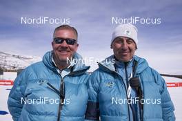 17.02.2019, Soldier Hollow, United States of America (USA): Bruce Jarvis (CAN), IBU IR, Ulrich Walder (ITA), IBU IR -  IBU world cup biathlon, training, Soldier Hollow (USA). www.nordicfocus.com. © Manzoni/NordicFocus. Every downloaded picture is fee-liable.