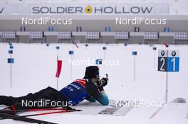 13.02.2019, Soldier Hollow, United States of America (USA): Simon Fourcade (FRA) -  IBU world cup biathlon, training, Soldier Hollow (USA). www.nordicfocus.com. © Manzoni/NordicFocus. Every downloaded picture is fee-liable.