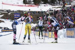 24.03.2019, Oslo, Norway (NOR): Clare Egan (USA), Hanna Oeberg (SWE), Denise Herrmann (GER), Tiril Eckhoff (NOR), (l-r) - IBU world cup biathlon, mass women, Oslo (NOR). www.nordicfocus.com. © Manzoni/NordicFocus. Every downloaded picture is fee-liable.