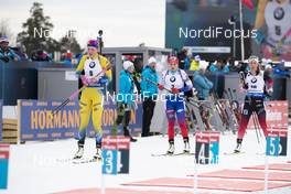 24.03.2019, Oslo, Norway (NOR): Hanna Oeberg (SWE), Paulina Fialkova (SVK), Tiril Eckhoff (NOR), (l-r) - IBU world cup biathlon, mass women, Oslo (NOR). www.nordicfocus.com. © Manzoni/NordicFocus. Every downloaded picture is fee-liable.