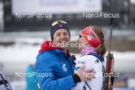 24.03.2019, Oslo, Norway (NOR): Daniel Kuzmin (SVK), Anastasiya Kuzmina (SVK), (l-r) - IBU world cup biathlon, mass women, Oslo (NOR). www.nordicfocus.com. © Manzoni/NordicFocus. Every downloaded picture is fee-liable.