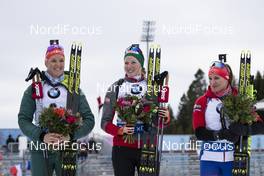 24.03.2019, Oslo, Norway (NOR): Denise Herrmann (GER), Lisa Theresa Hauser (AUT), Paulina Fialkova (SVK), (l-r) - IBU world cup biathlon, mass women, Oslo (NOR). www.nordicfocus.com. © Manzoni/NordicFocus. Every downloaded picture is fee-liable.