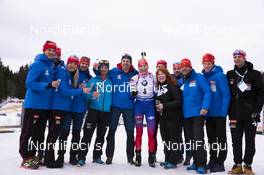 24.03.2019, Oslo, Norway (NOR): Anastasiya Kuzmina (SVK), Daniel Kuzmin (SVK) (l-r) - IBU world cup biathlon, mass women, Oslo (NOR). www.nordicfocus.com. © Manzoni/NordicFocus. Every downloaded picture is fee-liable.